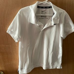 Nike polo white and black shirt size 7 large